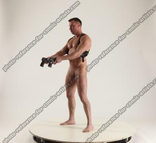 2020 01 MICHAEL NAKED SOLDIER DIFFERENT POSES WITH GUN (8)